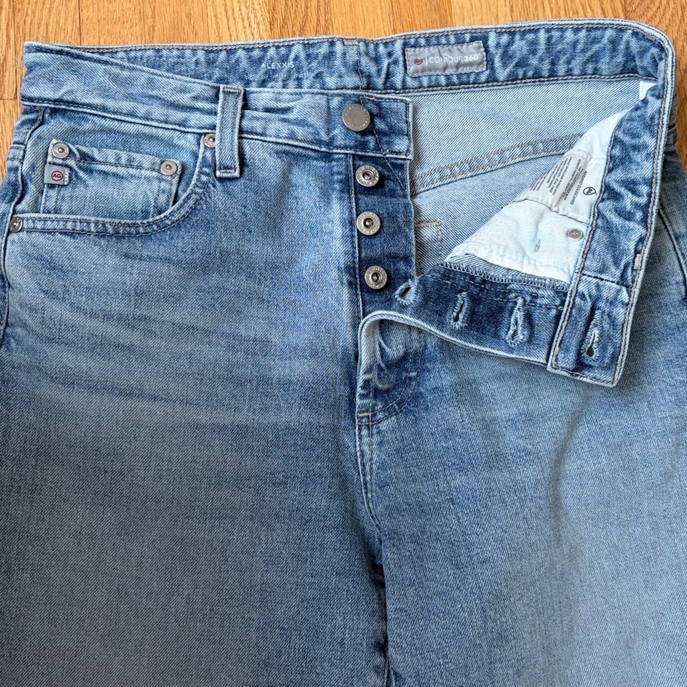 AG Alexxis Straight Leg Classic Blue Denim Jeans - Picture 3 of 5